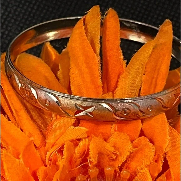 UGC Child’s TWO, 2” bangle bracelets with gold plating over bronze for kids